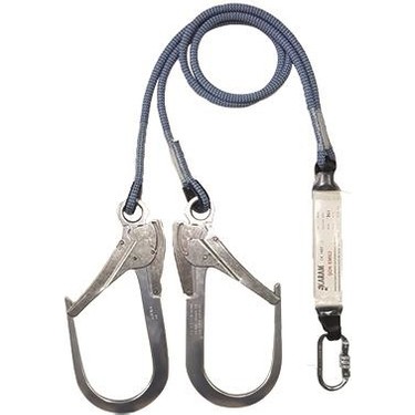 Şok Emicili Çift Bacaklı BÜYÜK Kanca Karabinalı Lanyard