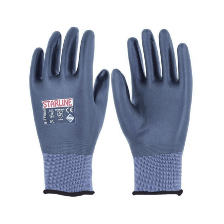 Starline E-111805 4/4 Köpük Nitril Kaplı Polyester Astarlı İş Eldiven EN388-3121X