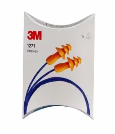 3M 1271 İpli Tekrar Kullanılabilir Karton Kutulu Kulak Tıkacı Snr = 25 Db