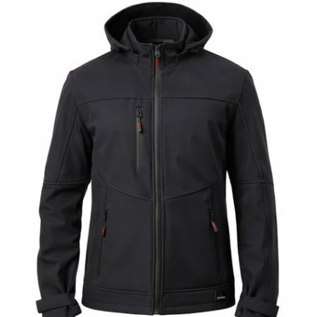 Softshell Parçalı Mont 3 Cep - Siyah