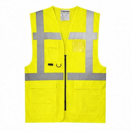 Uniwest UW 220 Fileli Reflektörlü Yönetici İkaz Yeleği (Sarı)
