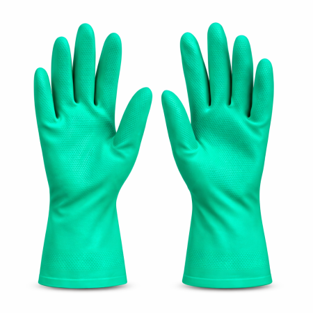 MAXSAFE CHEM-33 Nitril Kaplı Pamuk Astar İş Eldiveni 33 cm (Kimyasallara Dayanıklı) Kimyasal Eldiveni